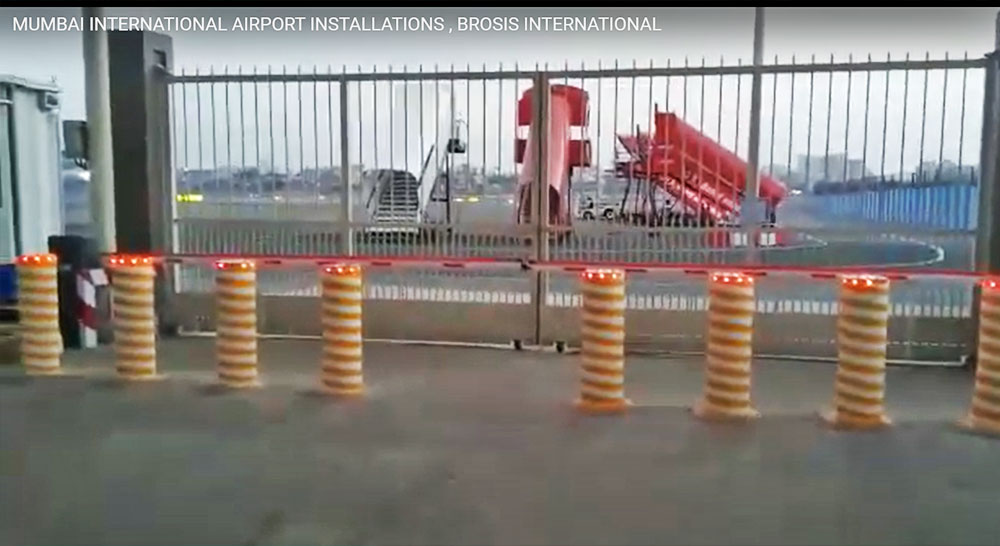 MUMBAI INTERNATIONAL AIRPORT - Installations of Bollards by Brosis International